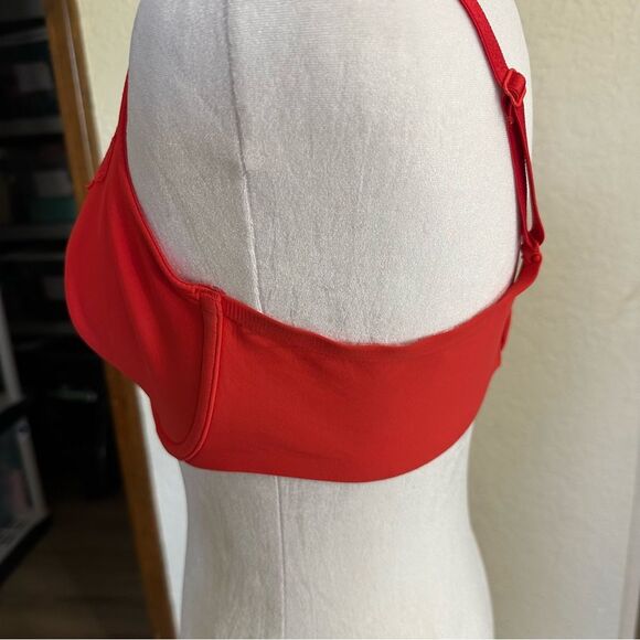 Soma Essentials RED 36D Plunge Unlined Bra with Lace Trim - Picture 8 of 8